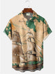 Alohadaddy Vintage Navigation Printed Casual Plus Size Shirts