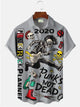 Alohadaddy Rock Skull Printed Casual Plus Size Shirts