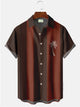 Alohadaddy Coconut Tree Bowling Printed Casual Plus Size Shirts