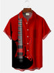 Alohadaddy Rock Guitar Printed Casual Plus Size Shirts