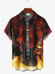 Alohadaddy Rock Music Instrument Printed Casual Plus Size Shirts