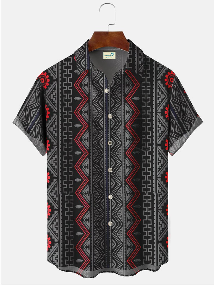 Alohadaddy Tribal Printed Casual Plus Size Shirts
