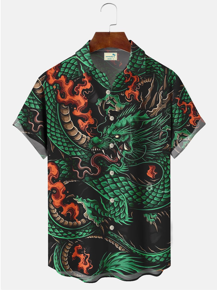 Chemises décontractées à imprimé dragon Alohadaddy grande taille