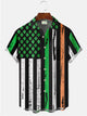 Alohadaddy St Patrick's Day American Flag Printed Casual Plus Size Shirts