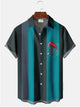 Alohadaddy Flamingo Bowling Printed Casual Plus Size Shirts