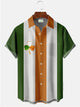 Alohadaddy St Patrick's Clover Bowling Printed Casual Plus Size Shirts