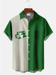 Alohadaddy St Patrick's Clover Printed Casual Plus Size Shirts