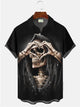Alohadaddy Skull Printed Casual Plus Size Shirts