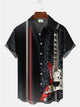 Alohadaddy Rock Music Instrument Guitar Printed Casual Plus Size Shirts