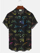 Alohadaddy Music Note Printed Casual Plus Size Shirts