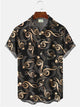 Alohadaddy Music Note Printed Casual Plus Size Shirts