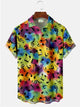 Alohadaddy Music Note Ombre Printed Casual Plus Size Shirts