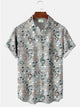 Alohadaddy Music Note Printed Casual Plus Size Shirts
