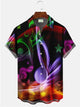 Alohadaddy Abstract Music Note Printed Casual Plus Size Shirts