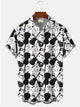 Alohadaddy Music Guitar Note Printed Casual Plus Size Shirts