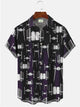 Alohadaddy Space Flight Printed Casual Plus Size Shirts