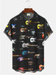 Alohadaddy Music Rock Guitar Printed Casual Plus Size Shirts