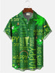 Alohadaddy St Patrick's Day Letters Printed Casual Plus Size Shirts