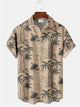 Alohadaddy Vintage Coconut Tree Printed Casual Plus Size Shirts