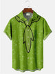 Alohadaddy St. Patrick's Day Clover Cartoon Printed Casual Plus Size Shirts