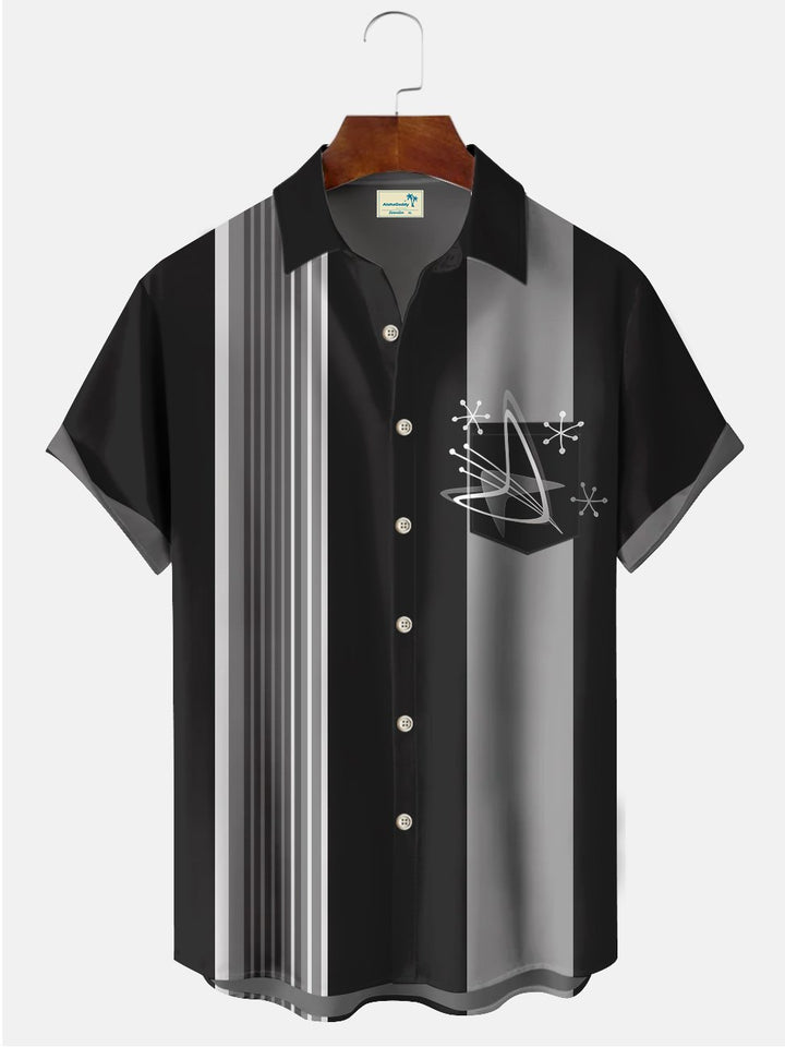 Alohadaddy Abstract Atomico Mid-century Bowling Printed Casual Plus Size Shirts