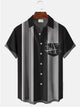 Camisas informales de talla grande con estampado de bolos de mediados de siglo de Atomico Abstract de Alohadaddy