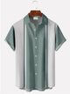 Alohadaddy Vintage Stripes Bowling Printed Casual Plus Size Shirts
