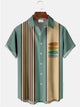 Alohadaddy Vintage Mid-century Abstract Geometric Bowling Printed Casual Plus Size Shirts
